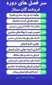 سرفصل های دوره ی آموزش بازاریابی اینترنتی فروشندگان ممتاز